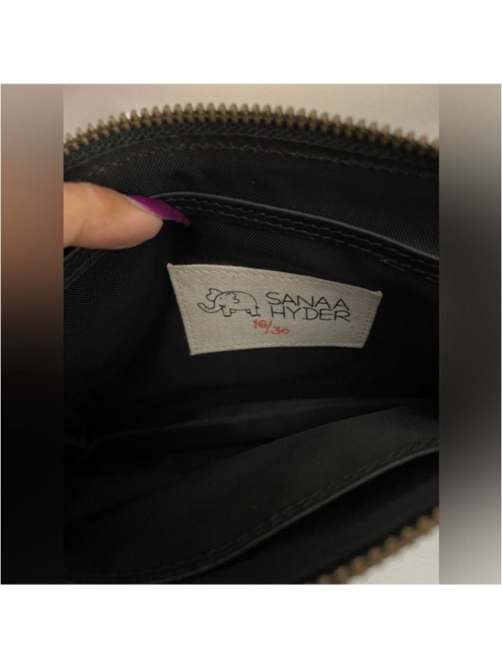 Sanaa Hyder Y2K Denim Leather Clutch ZH Collection Wristlet Retired NWOT - Picture 13 of 13